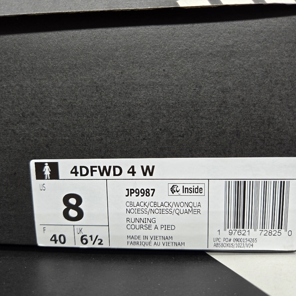 New adidas 4DFWD 4 Core Black Wonder Quartz JP9987 Women's Shoes Size 8 - Picture 8 of 8